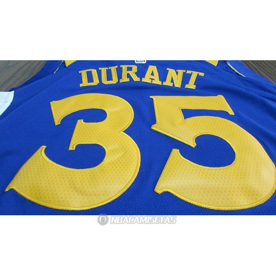 Camiseta Golden State Warriors Kevin Durant #35 2017-18 Azul
